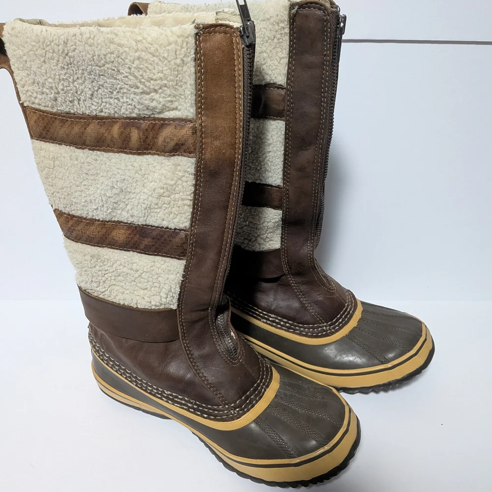 Sorel Duck Boots Womens Size 8 Helen Of Tundra II Winter Shearling NL1586-250 - Picture 2 of 6